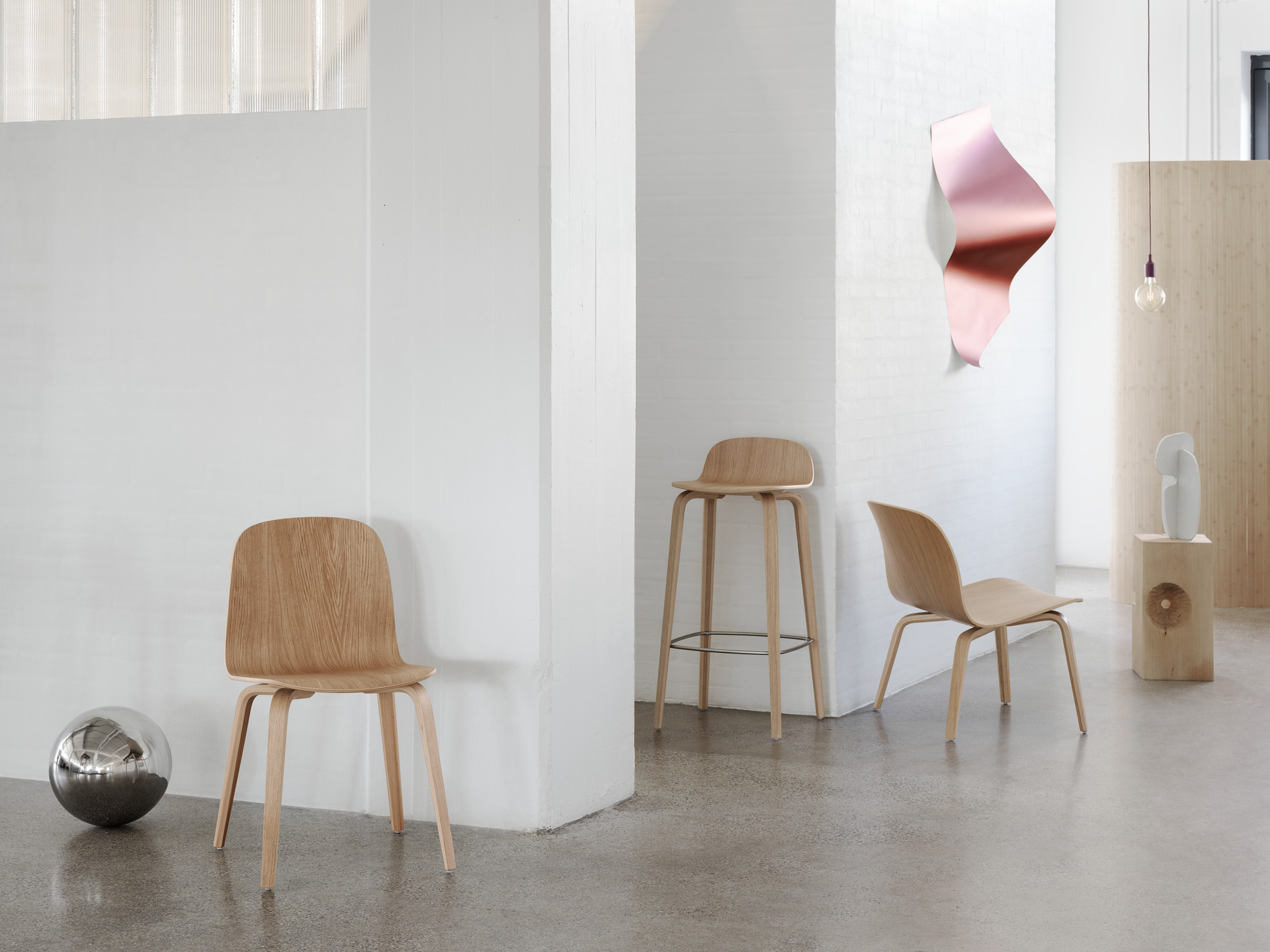 Visu Chair Wood Base Chaise Muuto
