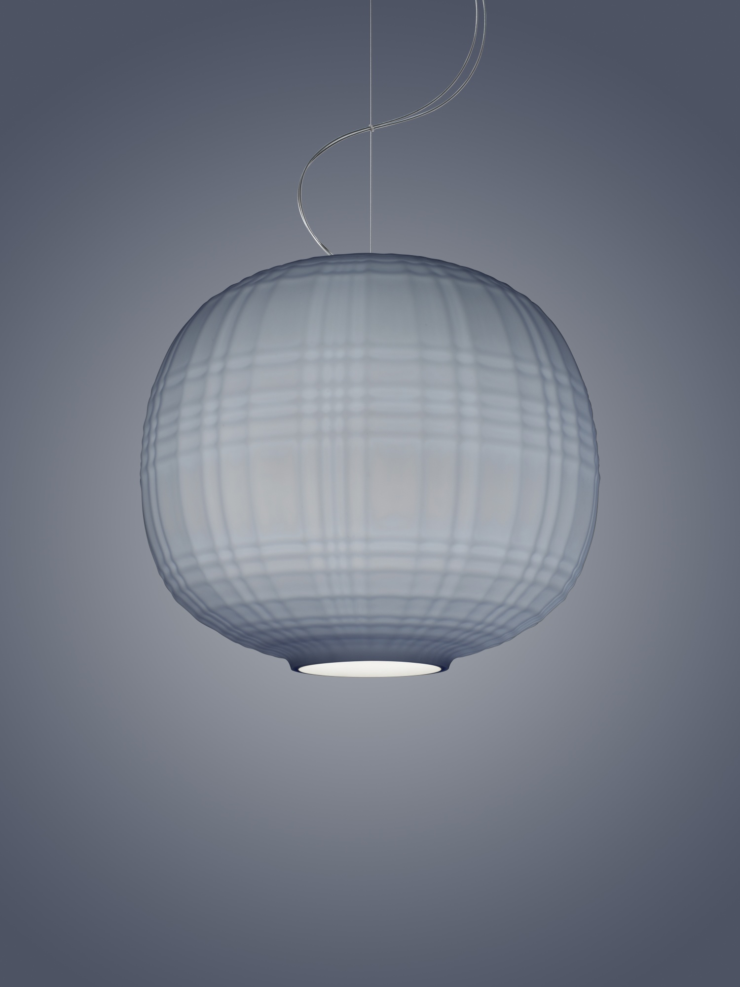 Foscarini Tartan Pendelleuchte in Grau, moderne Hängelampe mit karierter Oberfläche für stilvolle Innenbeleuchtung.