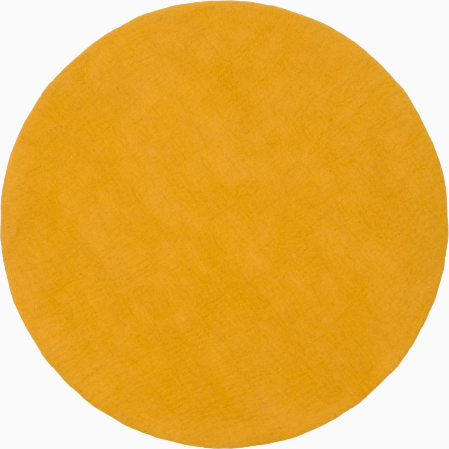 Mono Rond Tapis en feutre Ø 160 cm myfelt Klara (jaune moutarde)
