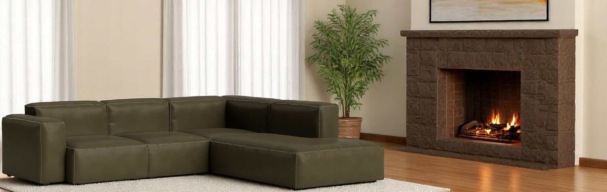 Mags Soft Sofa Corner Combination 2 low Accoudoir droit Hay