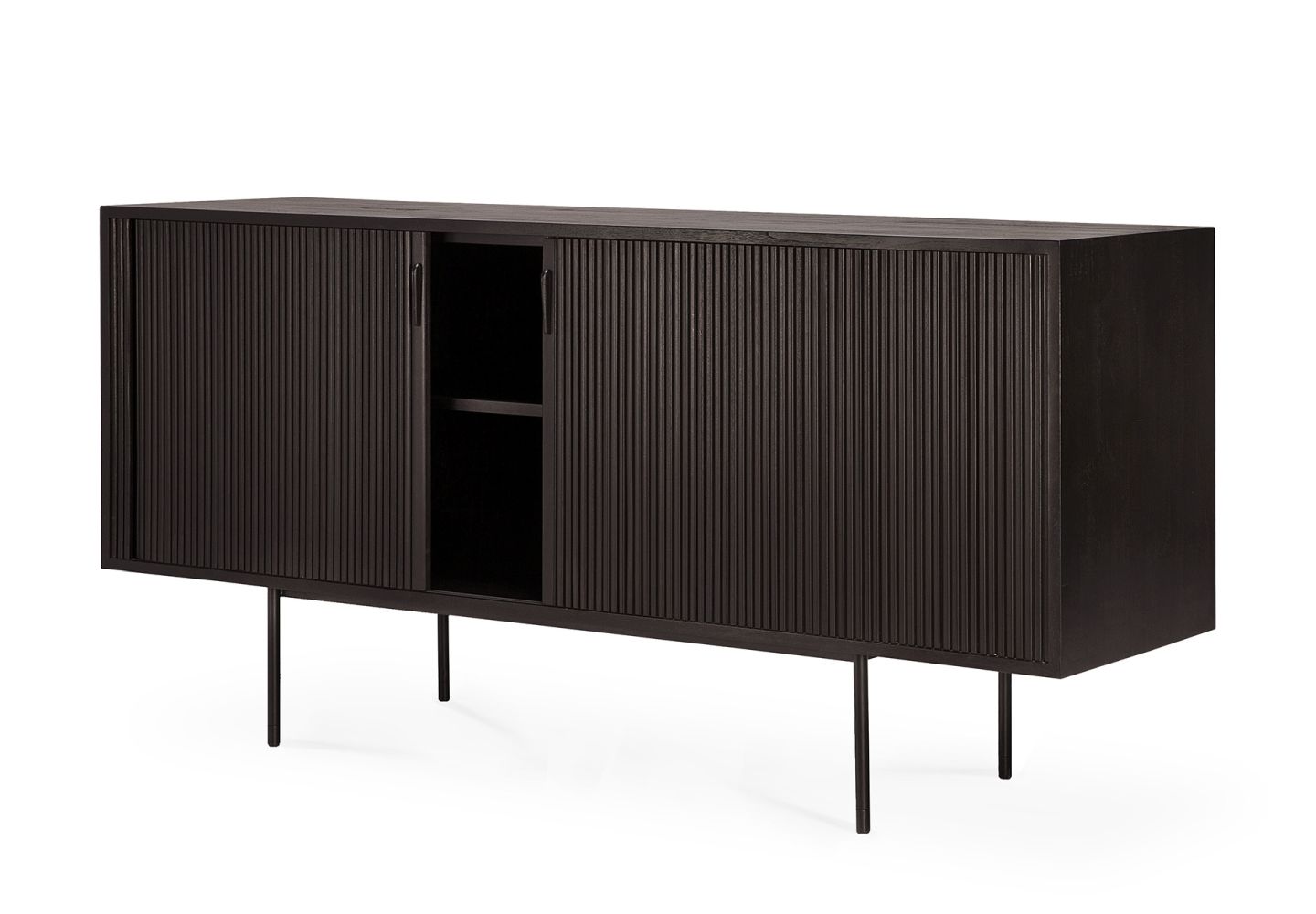 Roller Max buffet avec 2 portes teck noir Ethnicraft
