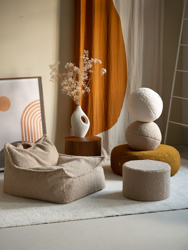 Fauteuil-sac en tissu Teddy Wigiwama