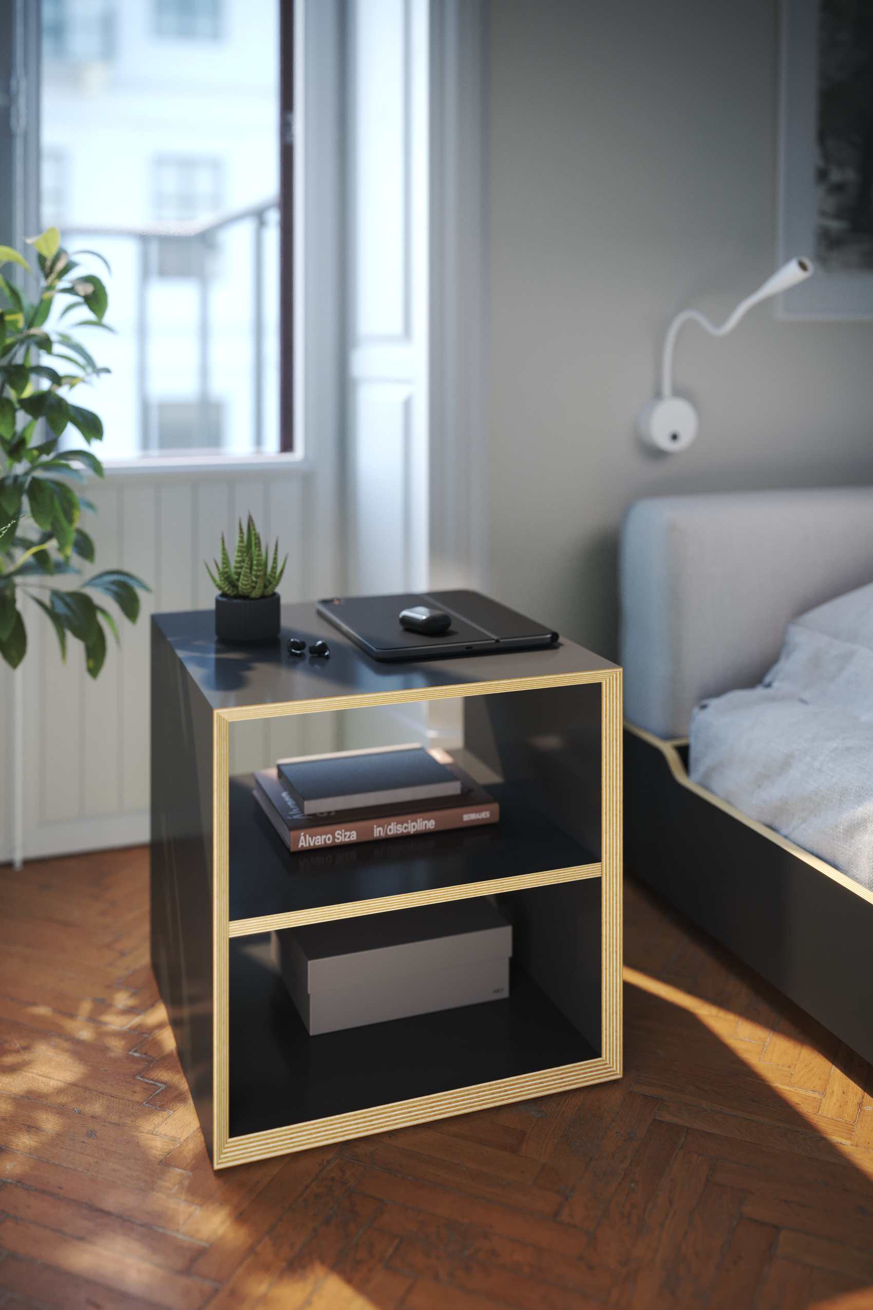 Vertiko Dice Table d'appoint / table de chevet ou tabouret Müller Möbelwerkstätten