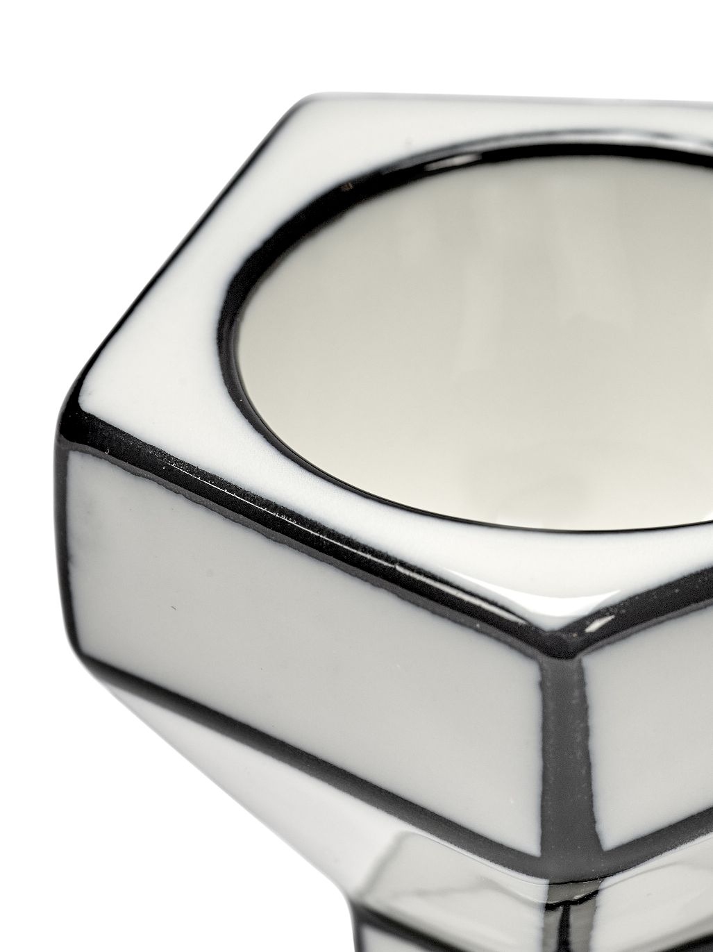 Coquetier blanc/noir Carte Blanche Serax   