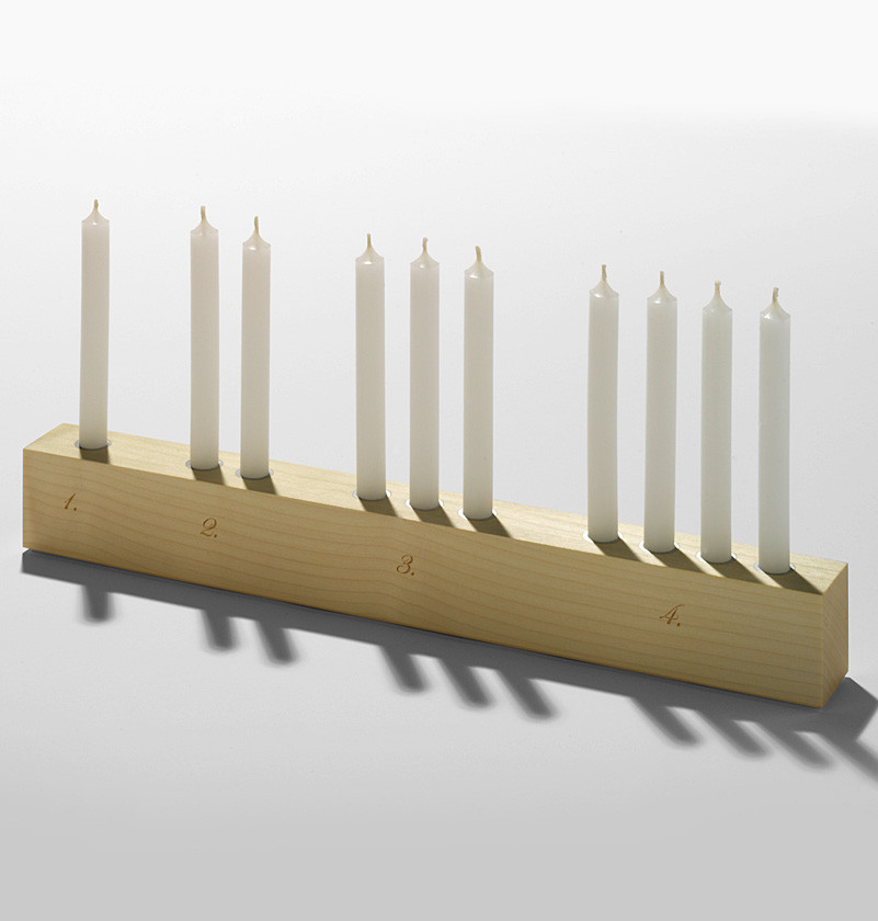 Countdown Candle Holder Bougeoir Side by Side érable