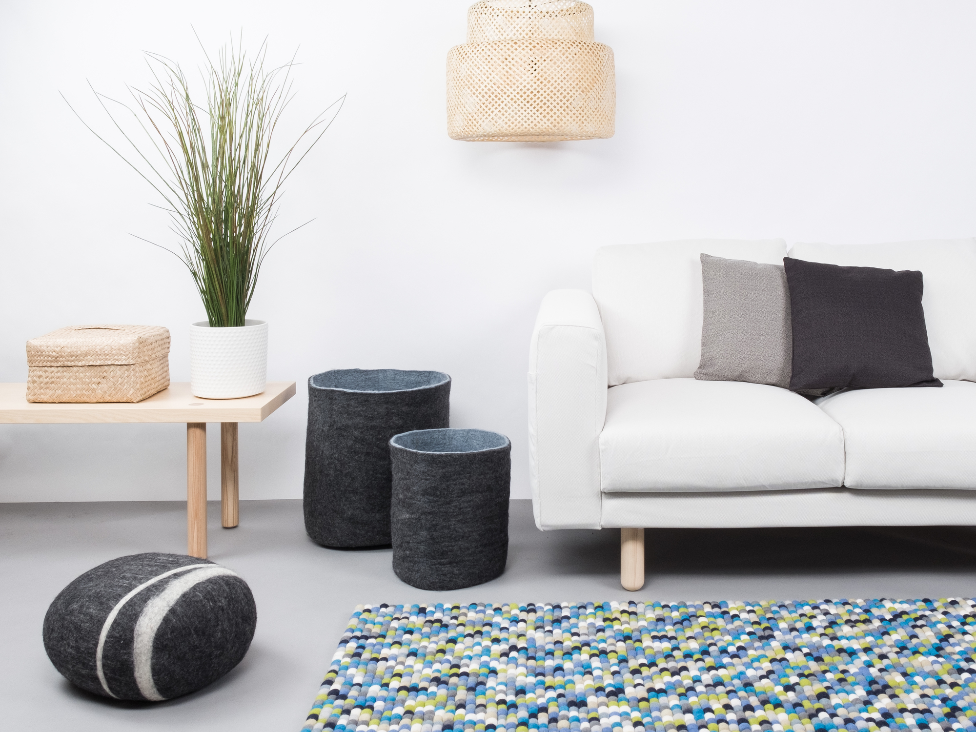 Boules de feutre Tapis 120x170 cm myfelt