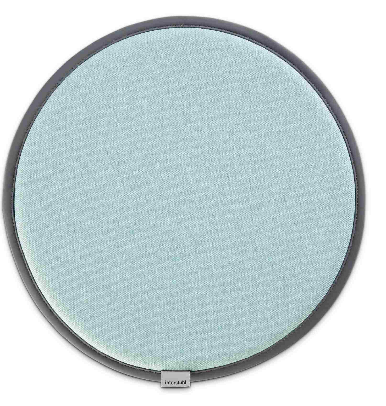 Hellblaues Sitzkissen für Interstuhl Up Hocker, rund, bequeme Sitzauflage für mehr Komfort.