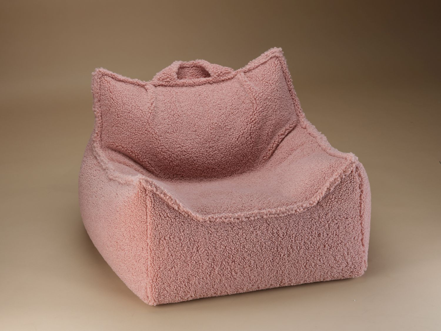 Fauteuil-sac d'enfant Tissu Teddy Goyave Wigiwama