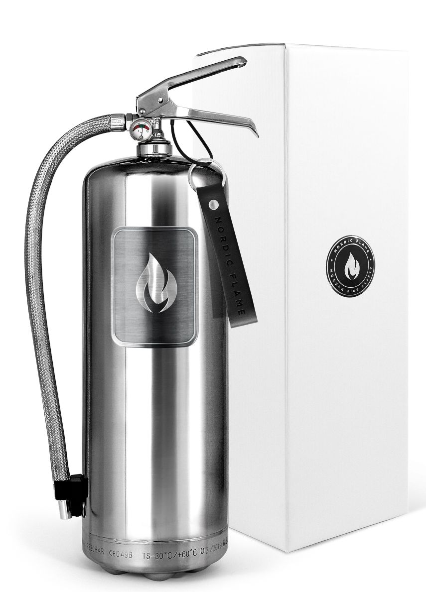 Extincteur Steel Edition 6 kg inox poli Nordic Flame OFFRE SPECIALE
