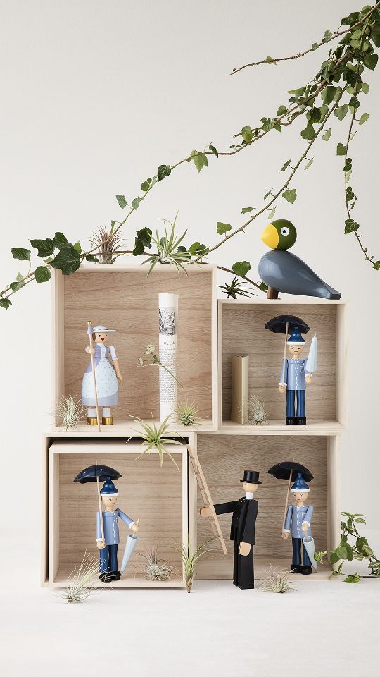 Songbirds Oiseaux chanteurs Figure en bois Rossignol Kay Bojesen