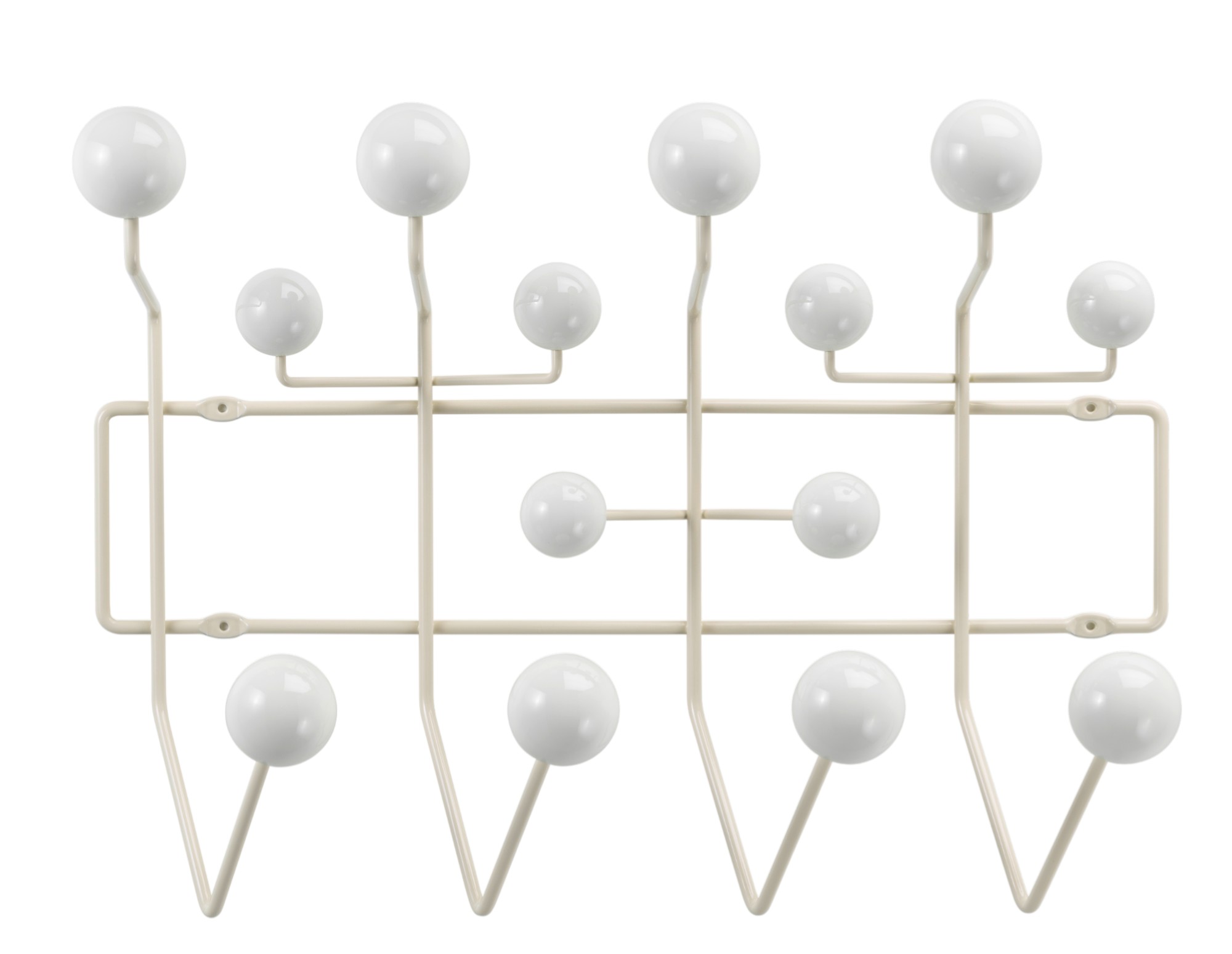 Eames Hang it all Porte-manteau Blanc chaud Vitra NOUVELLE VERSION 