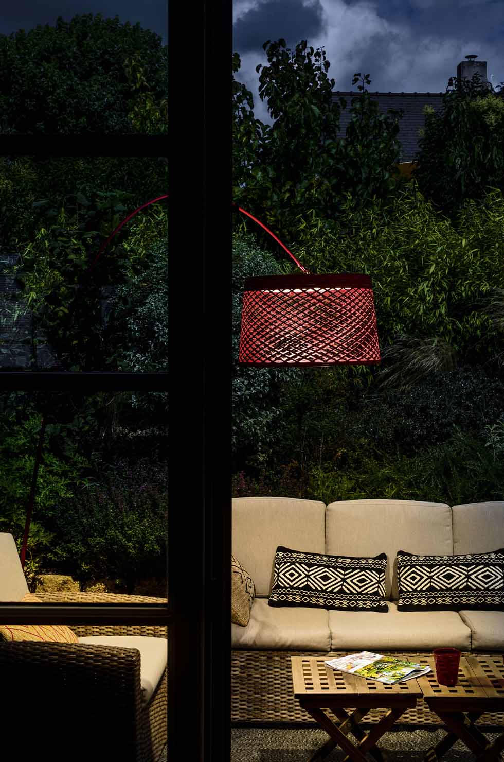 Twiggy Grid Lampadaire carmin Foscarini
