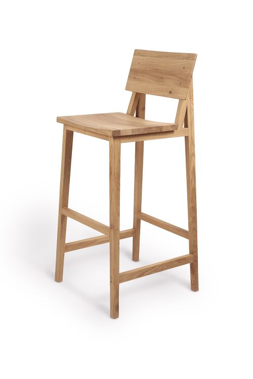 N4 tabouret de bar en chêne laqué Ethnicraft