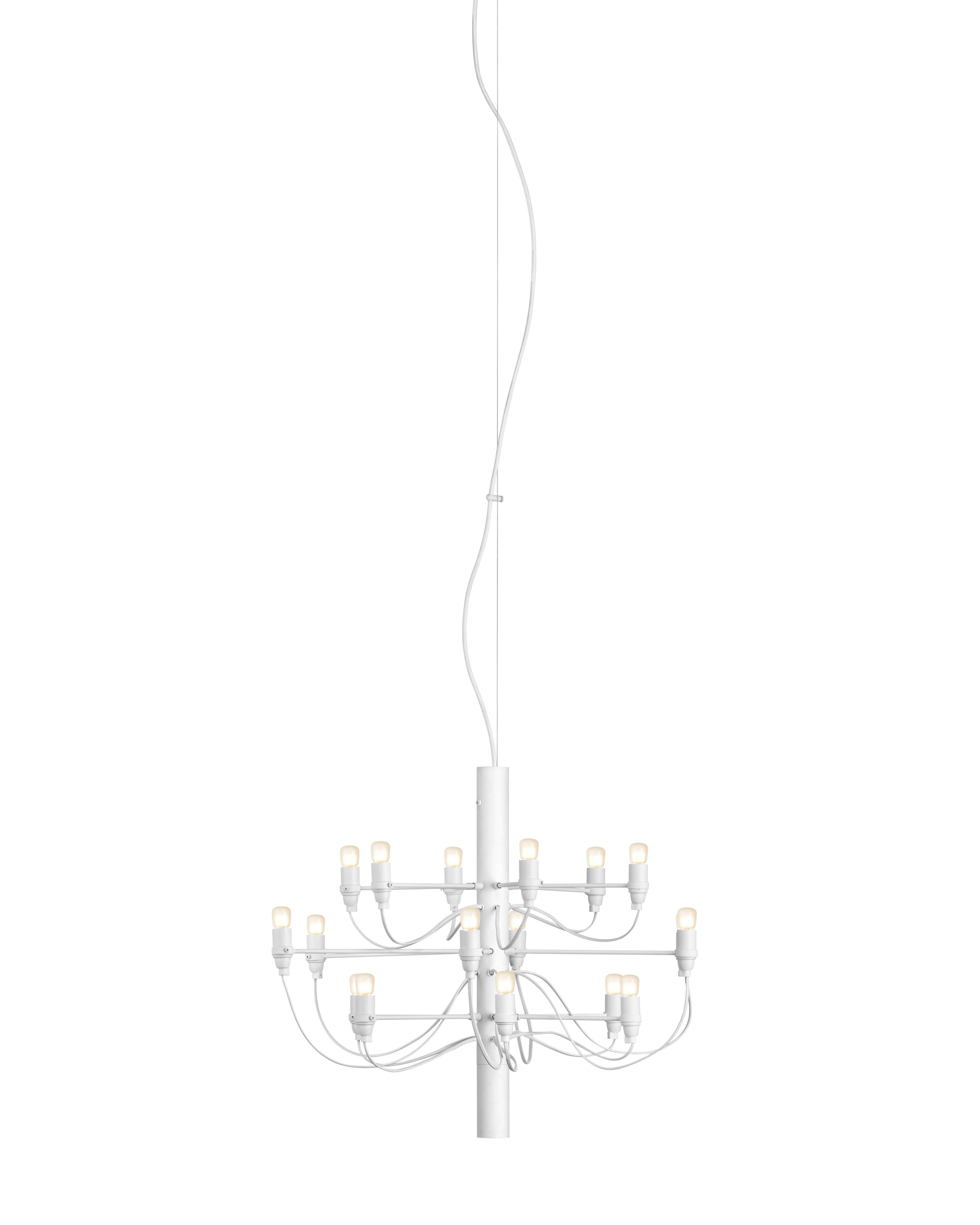 2097/18 Lustre blanc avec ampoules dépolies Flos