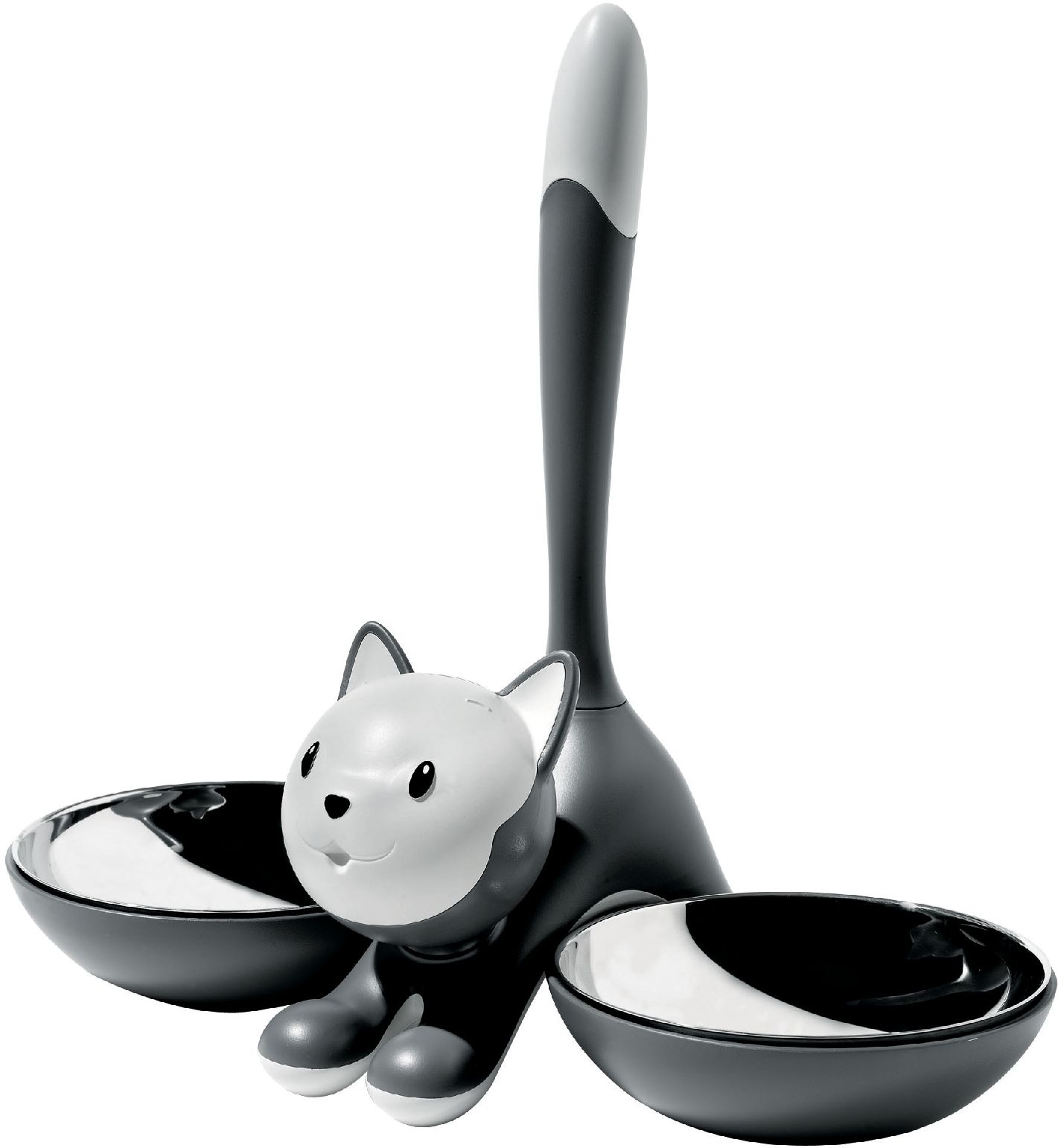AMMI09 G Tigrito gamelle pour chat gris Alessi 