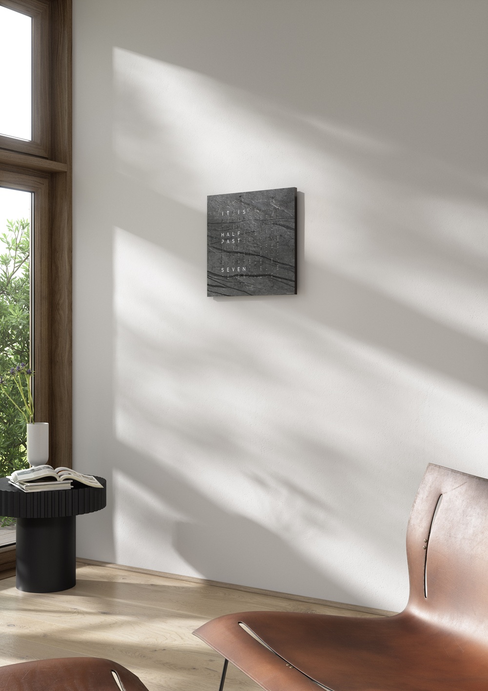 Cache avant pour l'horloge murale Earth 45 Anglais QLOCKTWO