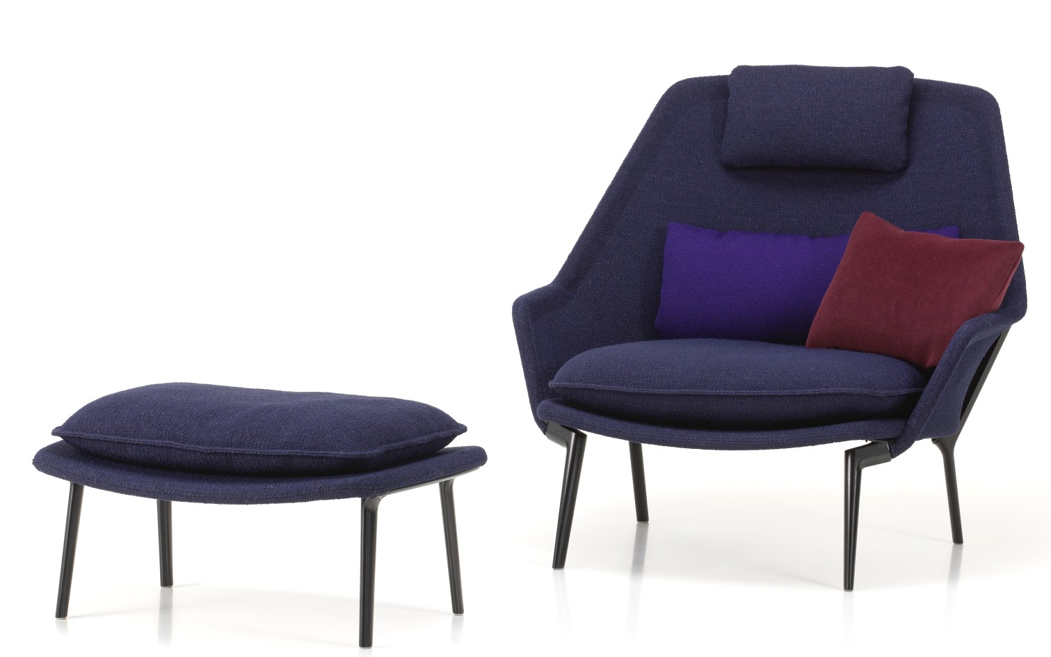 Slow Chair & Ottoman Fauteuil en tissu Vitra 