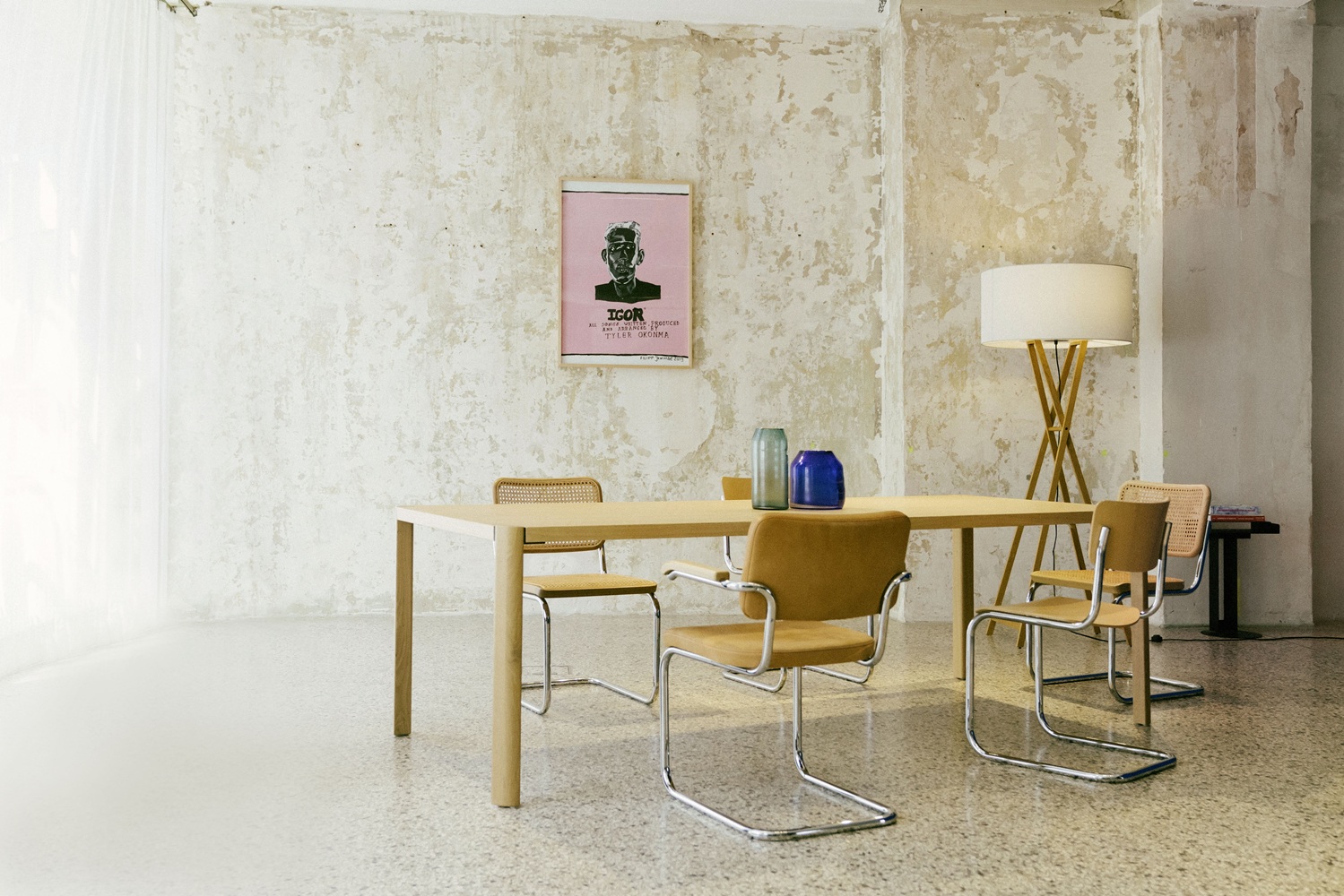 S 32 V Tube en acier Classique à bras oscillant libre CHROME/NATUREL Thonet COMBINAISON PRÉFÉRÉE