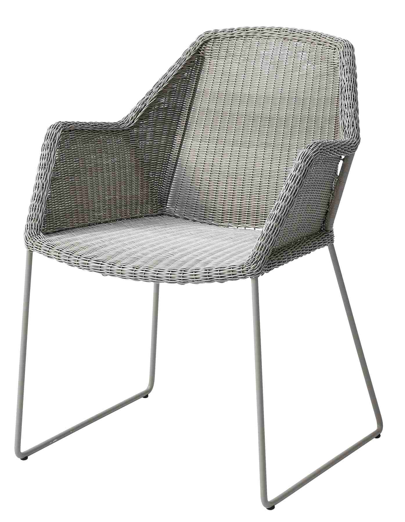 Breeze Ensemble de 2 chaises d'extérieur à cadre antidérapant Cane-Line Taupe