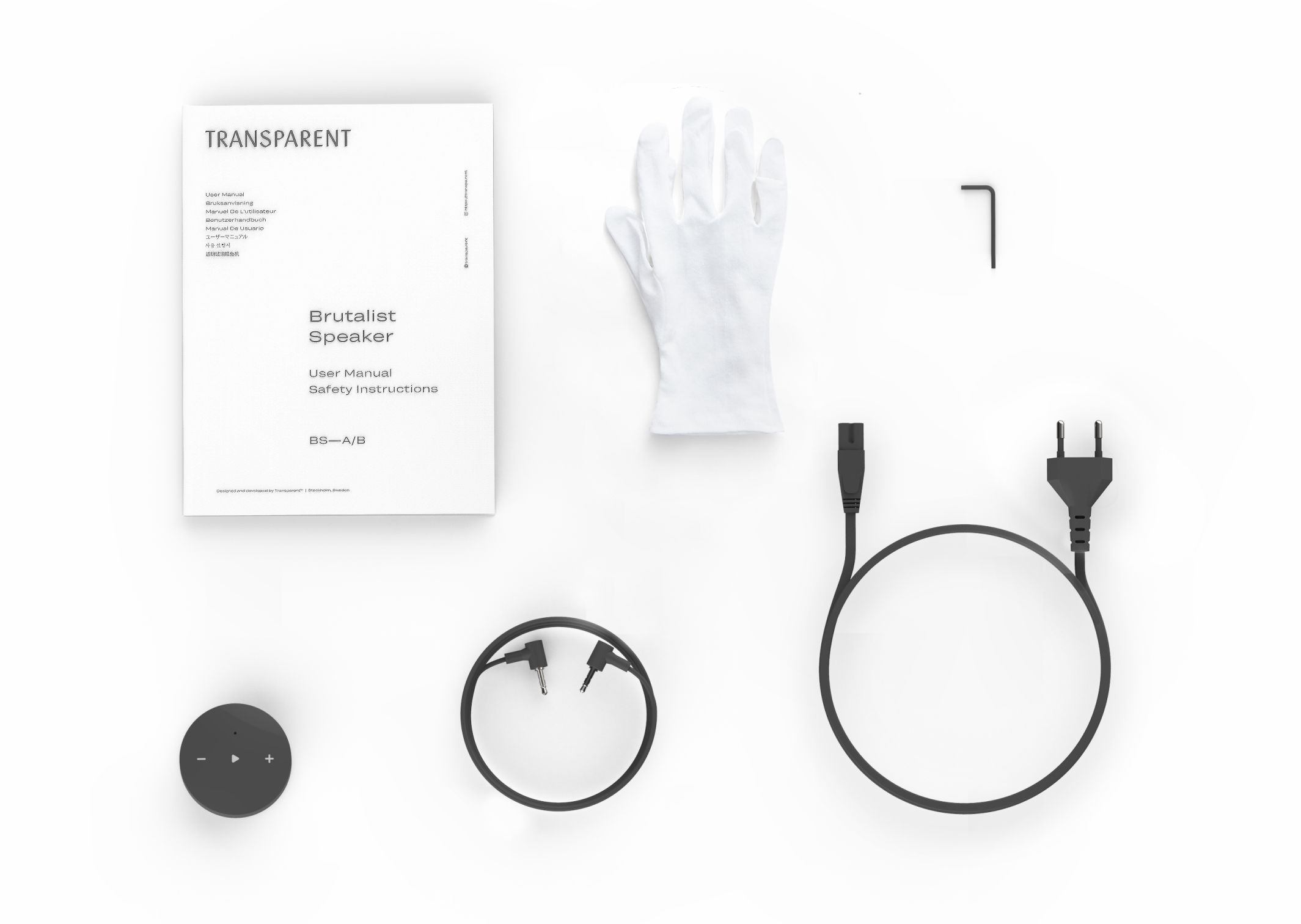 Haut-parleur Brutalist transparent