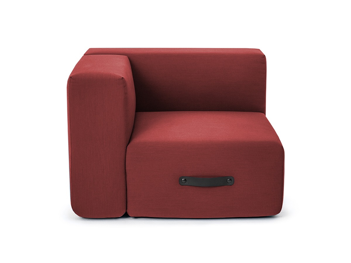 Miamia Outdoor Canapé module d'angle gauche rouge Conmoto Miamia Outdoor Canapé module d'angle gauche rouge Conmoto