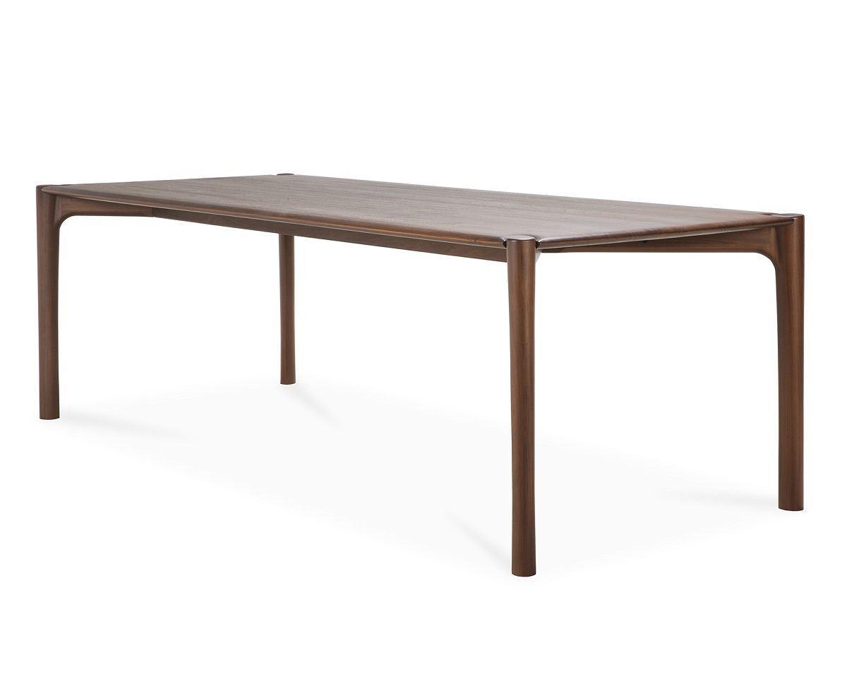Rechteckiger Esstisch aus Teakholz, dunkelbraun von Ethnicraft. Moderner Holztisch mit schlichtem Design.
