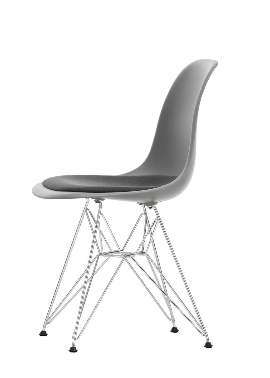 Eames Plastic Side Chair DSR chaise avec coussin d'assise Vitra