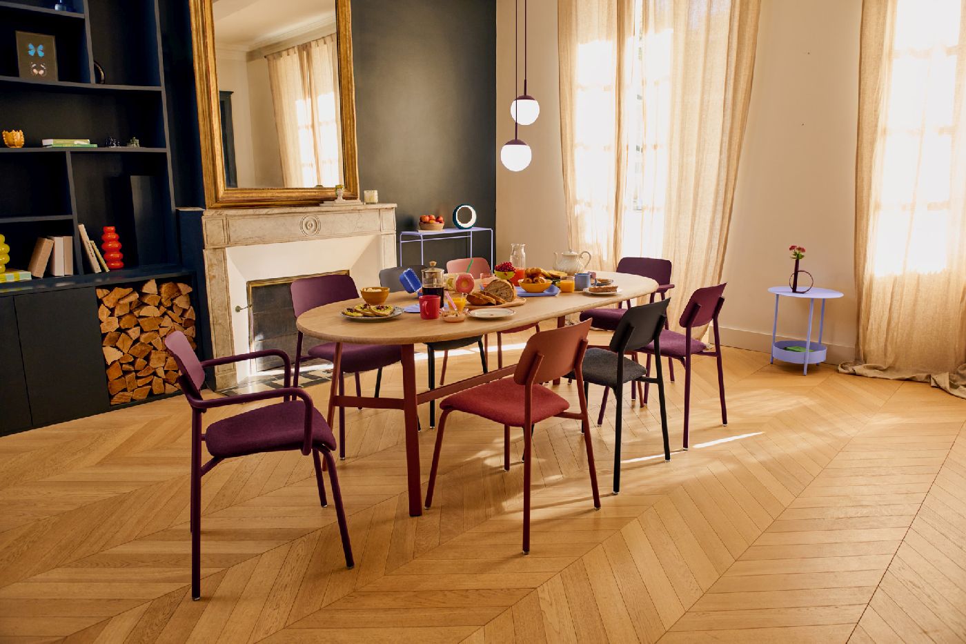 SO'O Table de salle à manger en chêne 220 × 95 cm (ovale) Intérieur Fermob