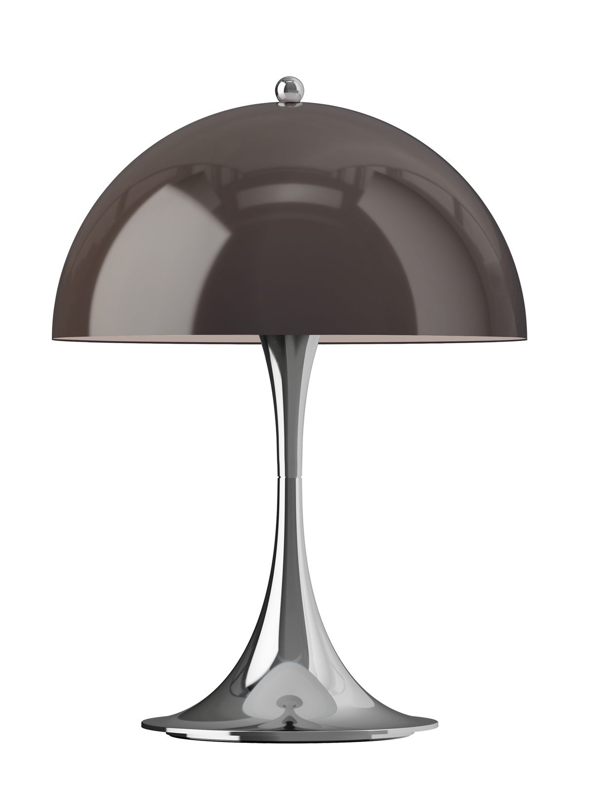 Panthella 250 Portable Chrome Lampe à batterie / lampe de table Louis Poulsen Brun