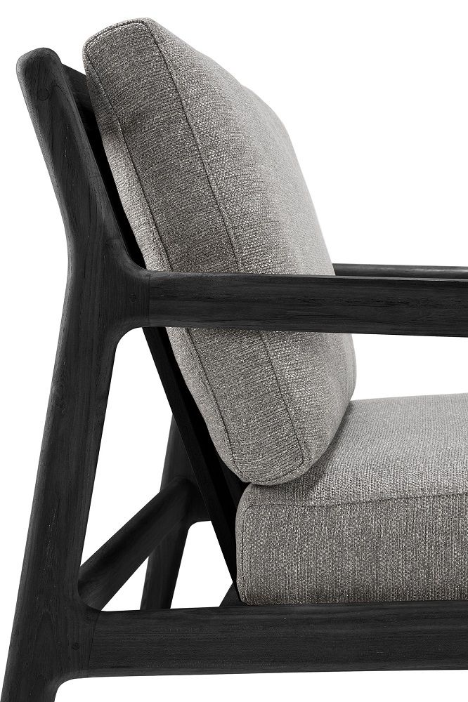 Jack Outdoor Fauteuil lounge teck noir laqué Ethnicraft Moka