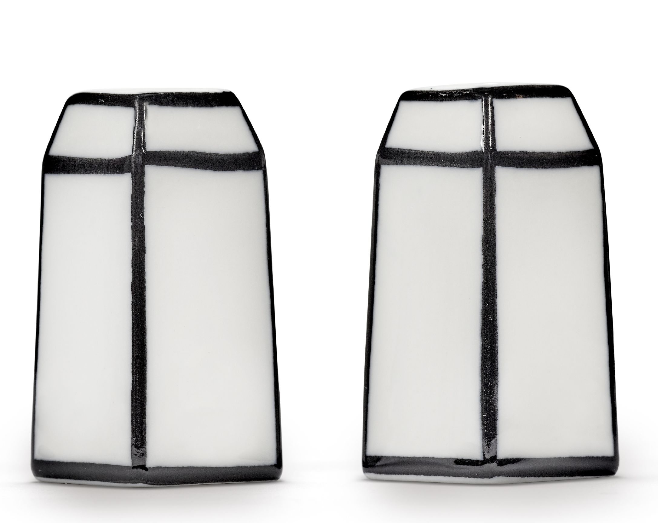 Set sel & poivre saupoudreuse blanc/noir Carte Blanche Serax