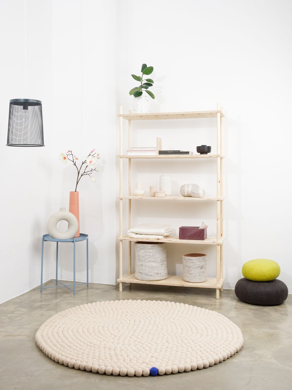 Big One Rund Tapis en feutre Ø 200 cm myfelt Beige