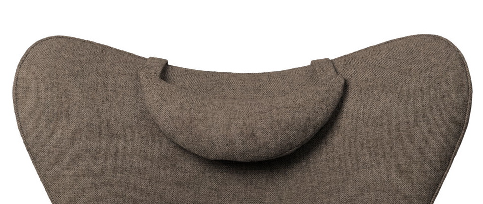 Braunes CH78 Nackenkissen für Mama Bear Sessel, Carl Hansen & Søn, Detailaufnahme des Stoffes.