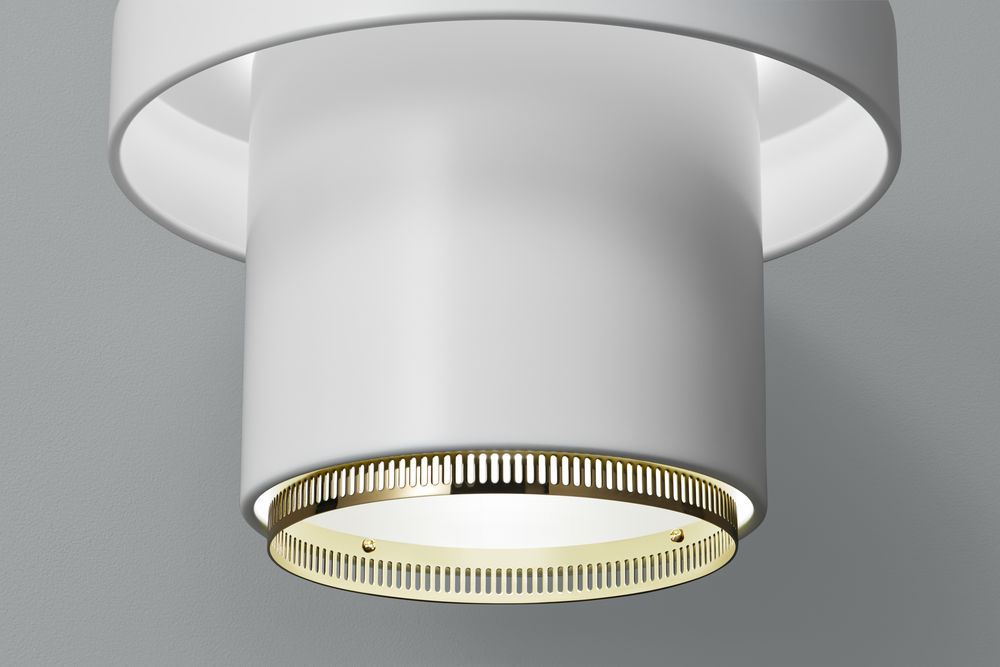 A201 Pendant light Lampe de suspendue Artek Blanc - Laiton