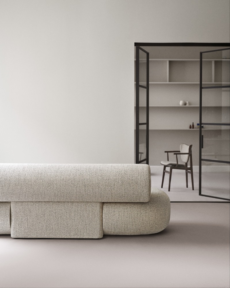 Elephant Dining Chair Chaise rembourrée à l'avant Norr11 Elephant Dining Chair Chaise rembourrée à l'avant Norr11