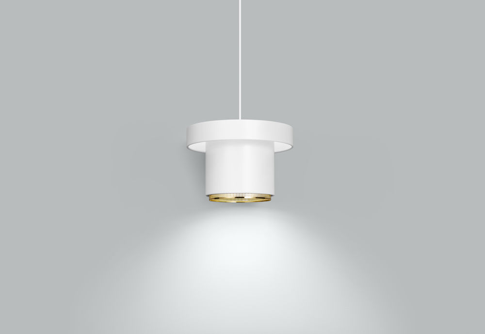 A201 Pendant light Lampe de suspendue Artek Blanc - Laiton