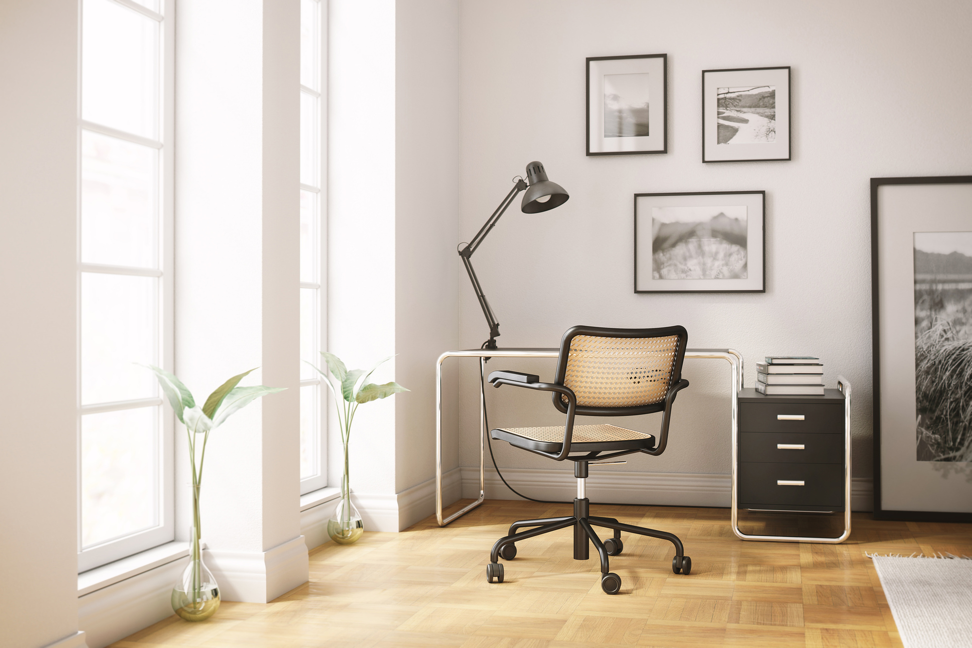 S 285/1 Bureau en Acier tubulaire Thonet