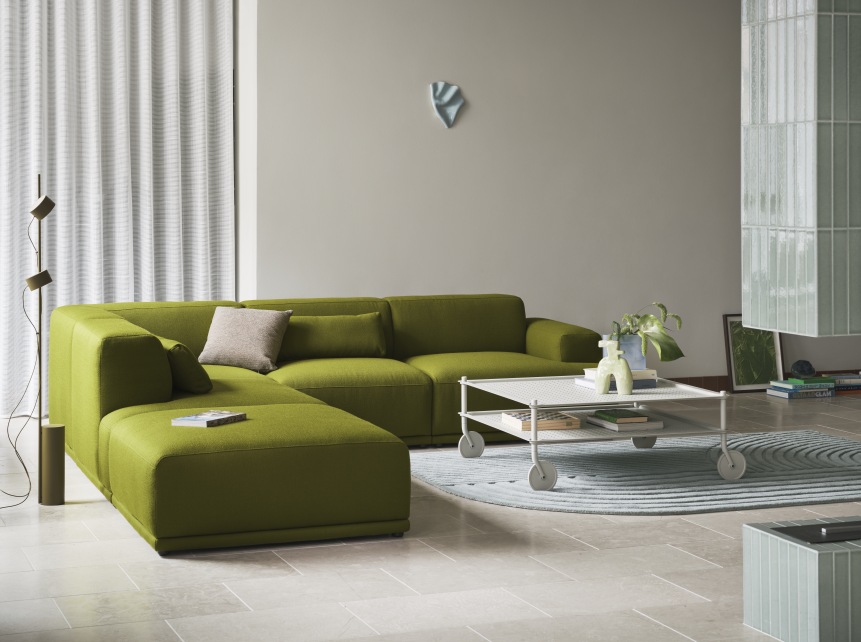 Flow Coffee Table Table basse sur roulettes Intérieur / Extérieur Muuto