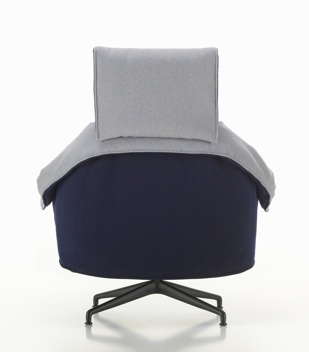 Bascule Fauteuil à dossier haut avec pouf Vitra