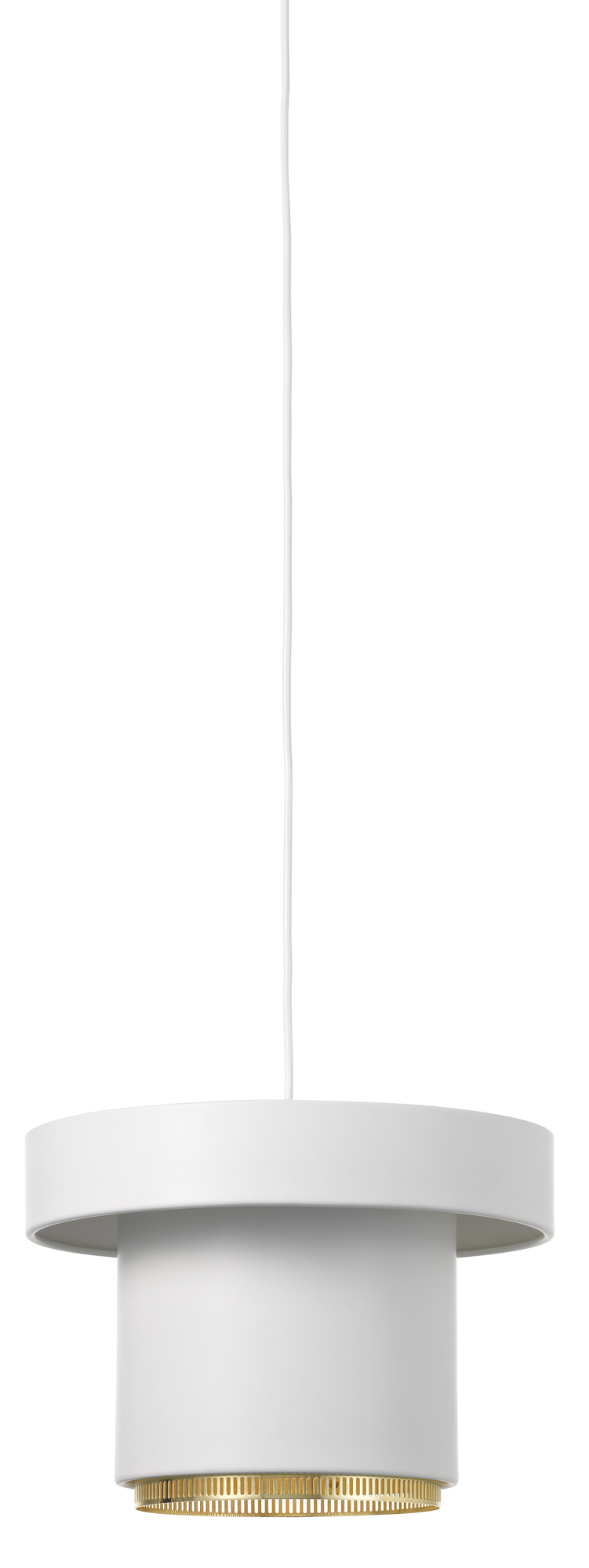 A201 Pendant light Lampe de suspendue Artek Blanc - Laiton