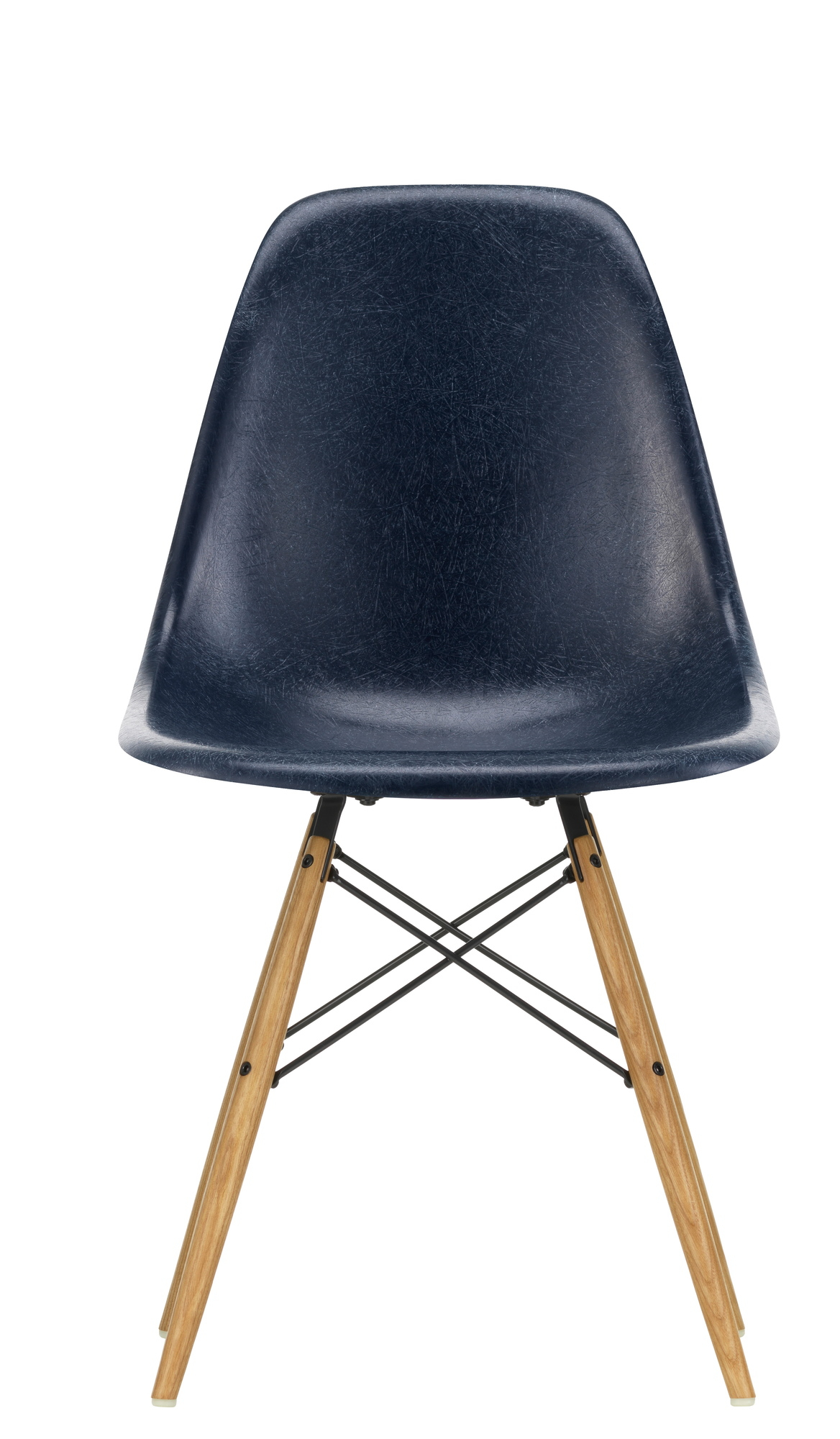 Eames en fibre de verre Chair DSW Chaise Vitra Couleurs 2019 Couleur miel cendre - Navy blue