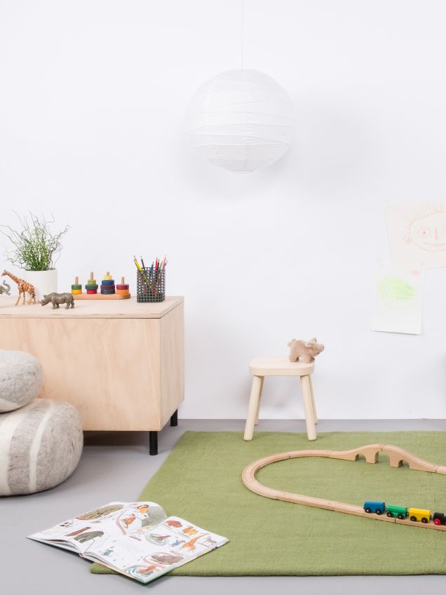 Mono Rectangulaire Tapis en feutre 180 x 260 cm myfelt Kaspar (vert)