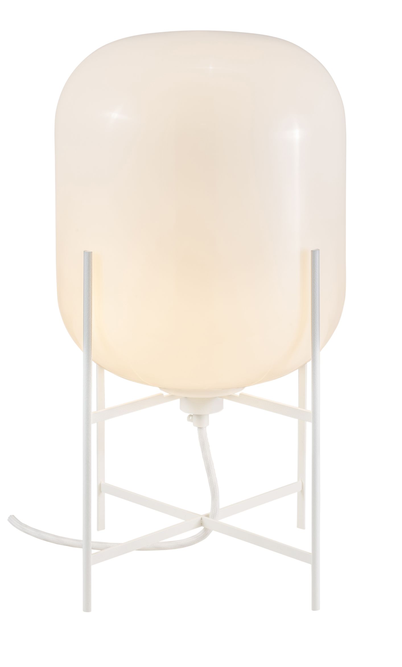 Oda Small lampe de table structure blanche / verre blanc Pulpo