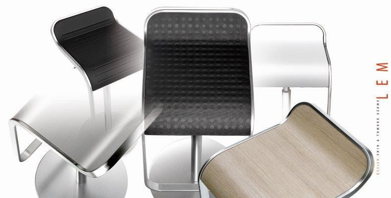 LEM Tabouret de bar TABLEAU CHROME MAT H 80 cm La Palma