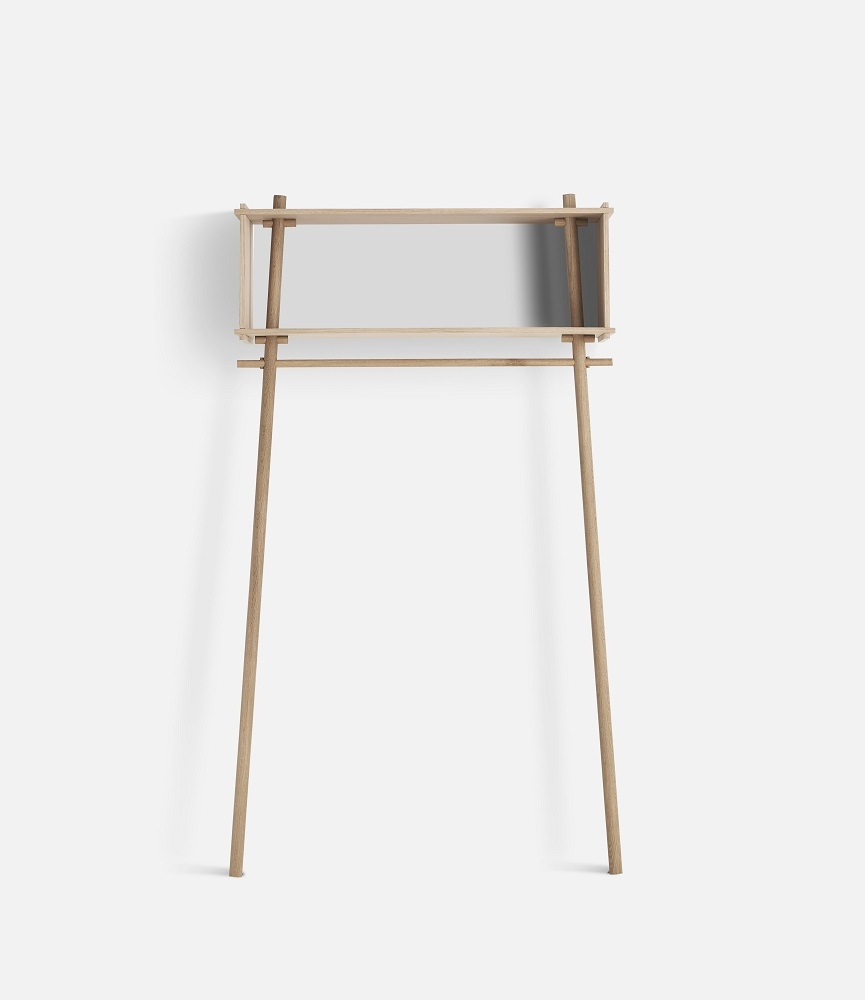 Töjbox vestiaire Woud Lx112 cm chêne blanc pigmenté
