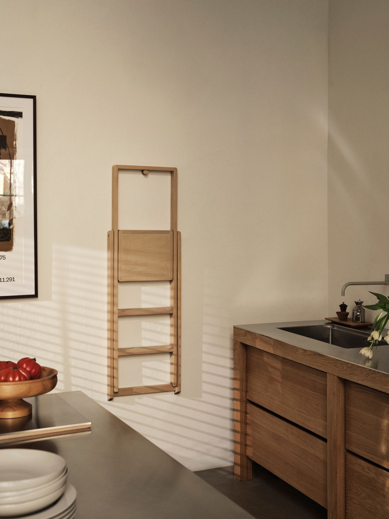 Step Ladder Escabeau chêne clair Design House Stockholm