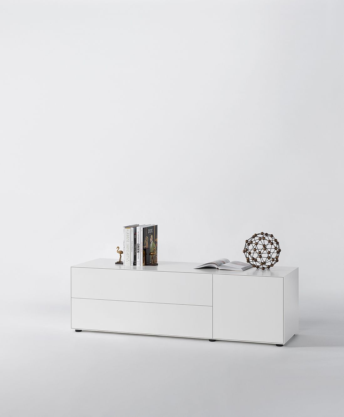 Nex Pur Box Lowboard / Sideboard avec tiroir et porte Horizontal Piure QUICK SHIP