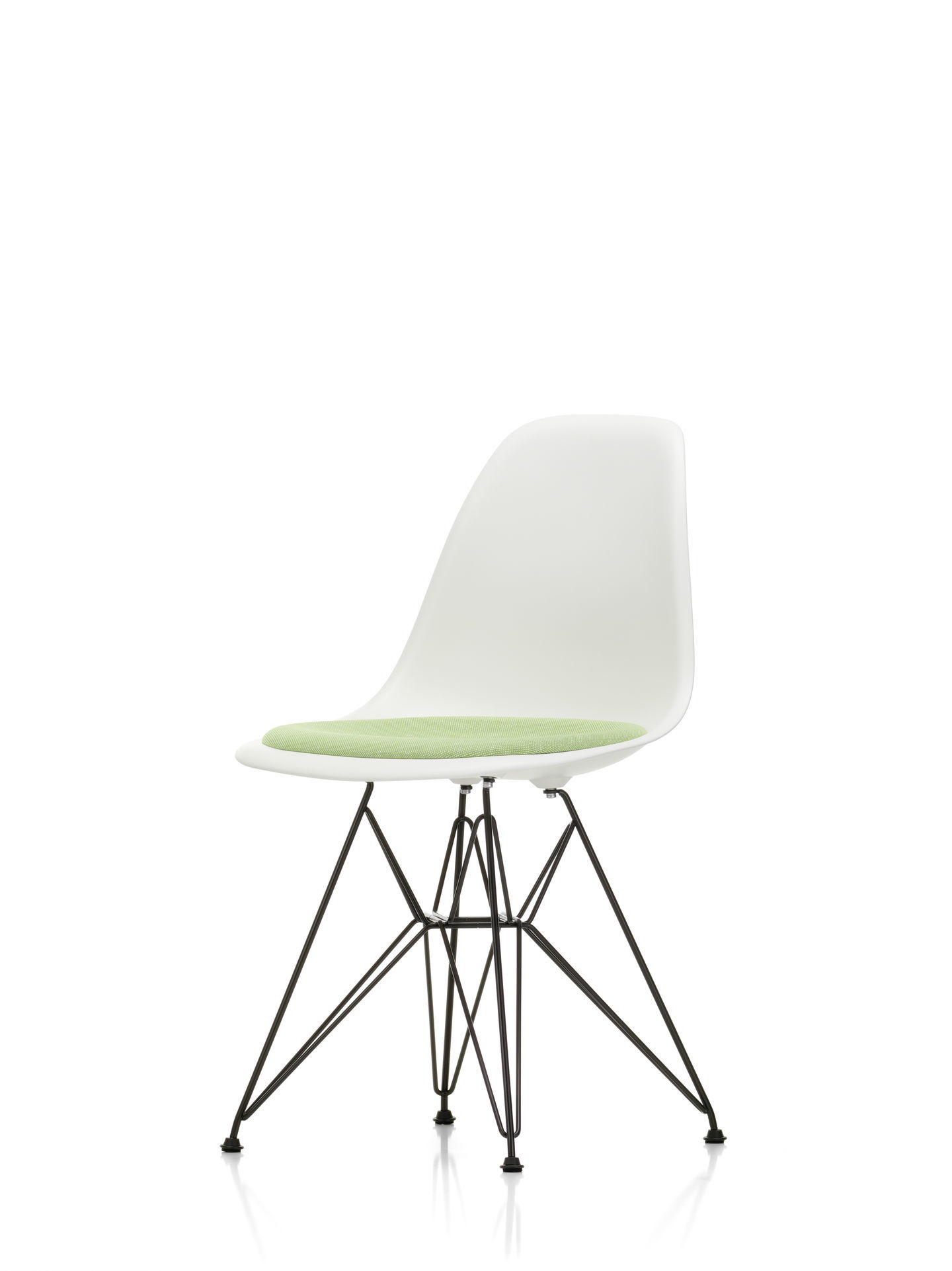 Eames Plastic Side Chair DSR chaise avec coussin d'assise Vitra