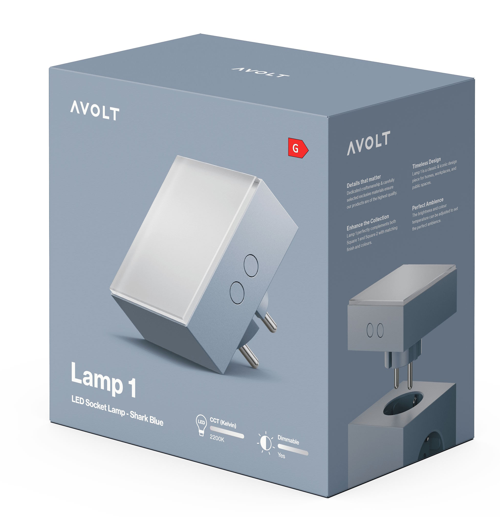 Lampe 1 Douille LED Lumière lumière dfp design requin bleu