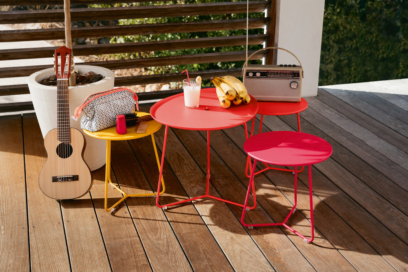 Cocotte petite de plein air table Fermob Rouge coquelicot Cocotte petite de plein air table Fermob Rouge coquelicot